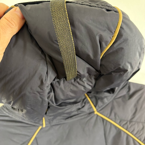 Free People Movement Parker Packable Puffer Coat Dark Navy & Brown Medium Hooded - Picture 5 of 13